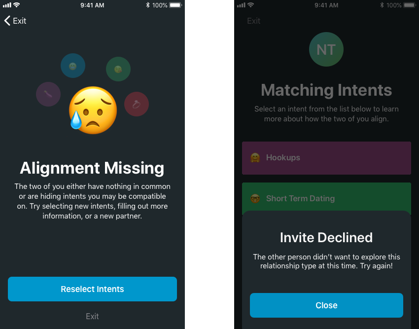 Selecting Options Intents