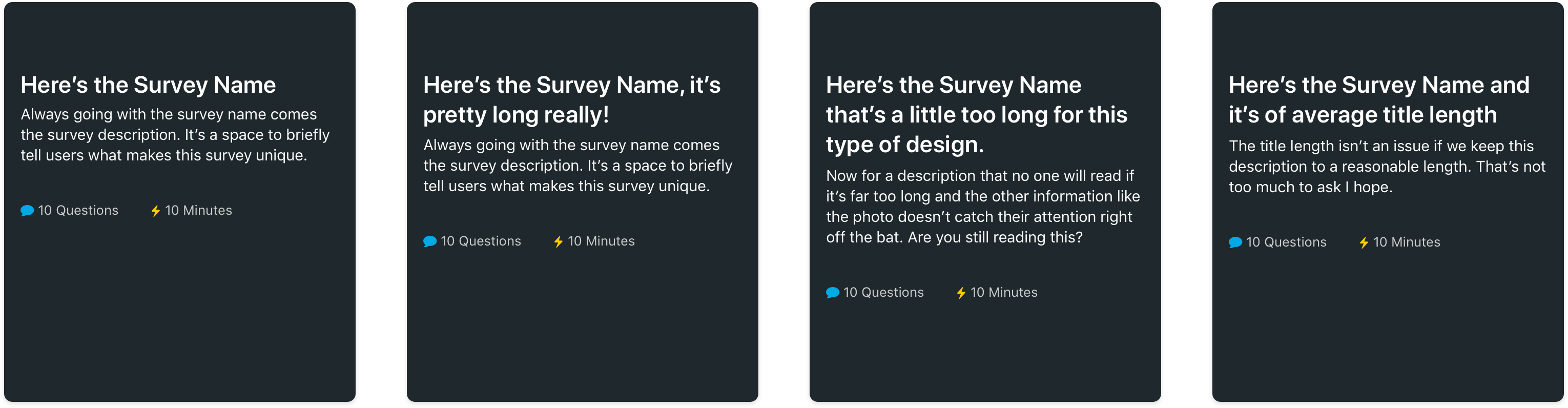 Card Designsfor Surveys