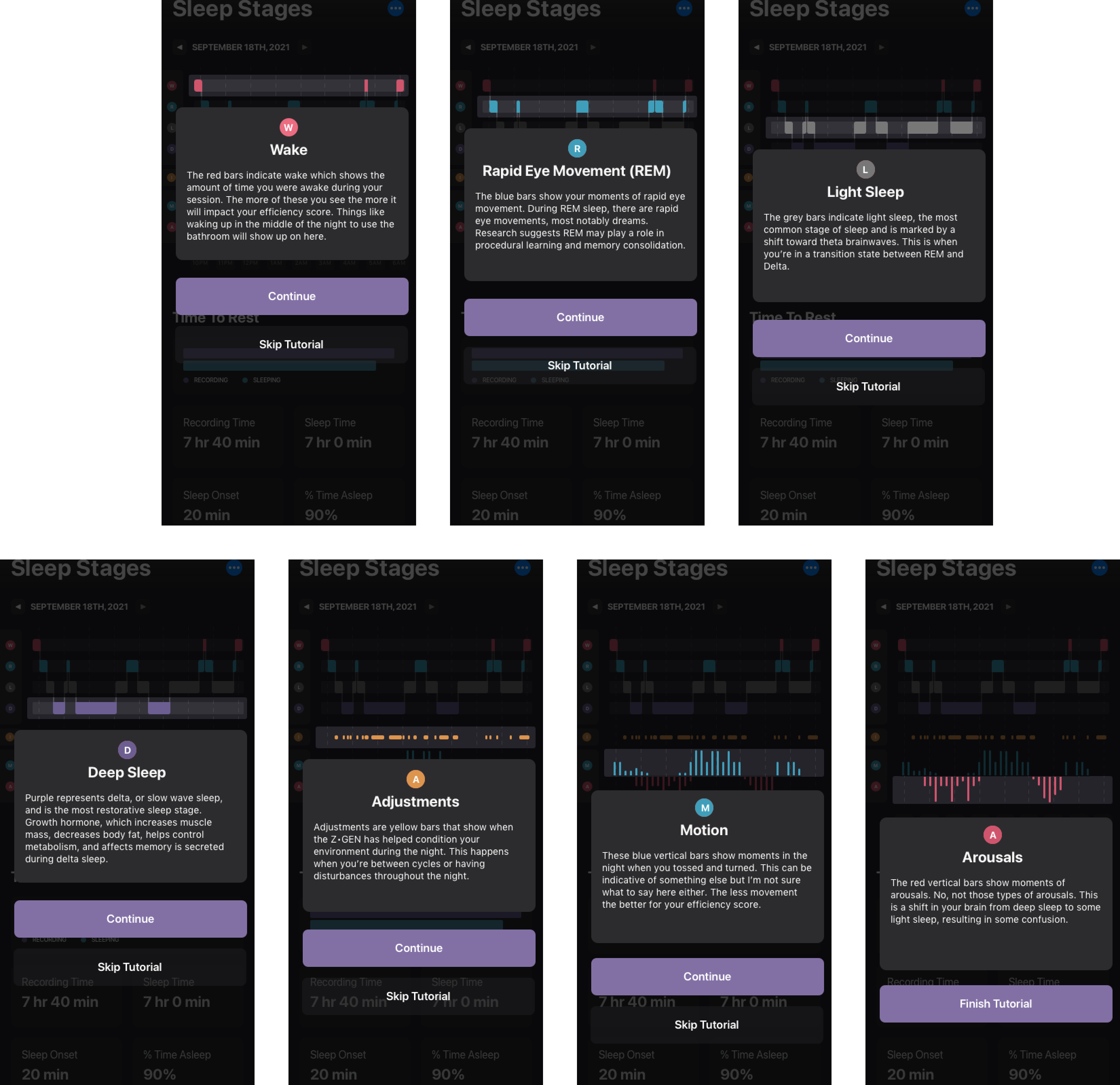 Improved Onboarding Sleep Stages